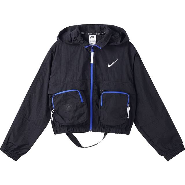 (WMNS) Nike Sportswear City Utility Woven Jacket 'Black Blue' DV8035-010 - Black/Blue - XS