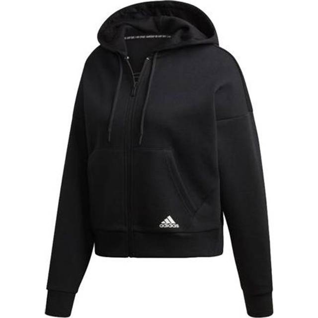 (WMNS) adidas Mh 3S Dk Hd Sports Hooded Jacket Coat Black DX7970 - XL