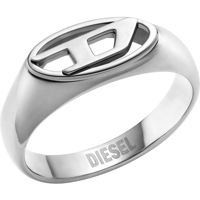 Diesel Damenring OVAL D LOGO DX1587040 - silber