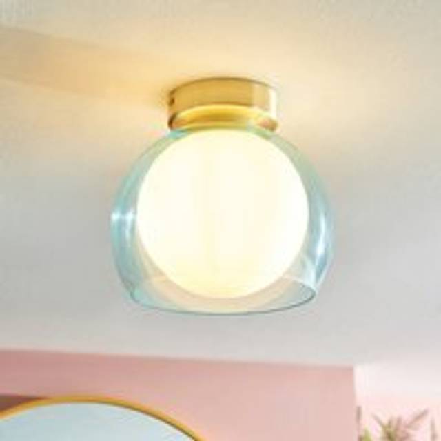 Eliza Bathroom Flush Ceiling Light - Blue