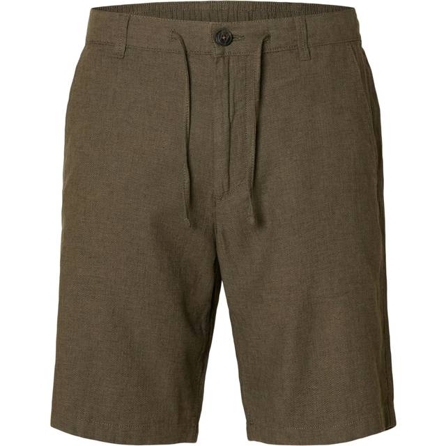 SELECTED HOMME Slhregular-Brody Linen Shorts Noos |Grön |M