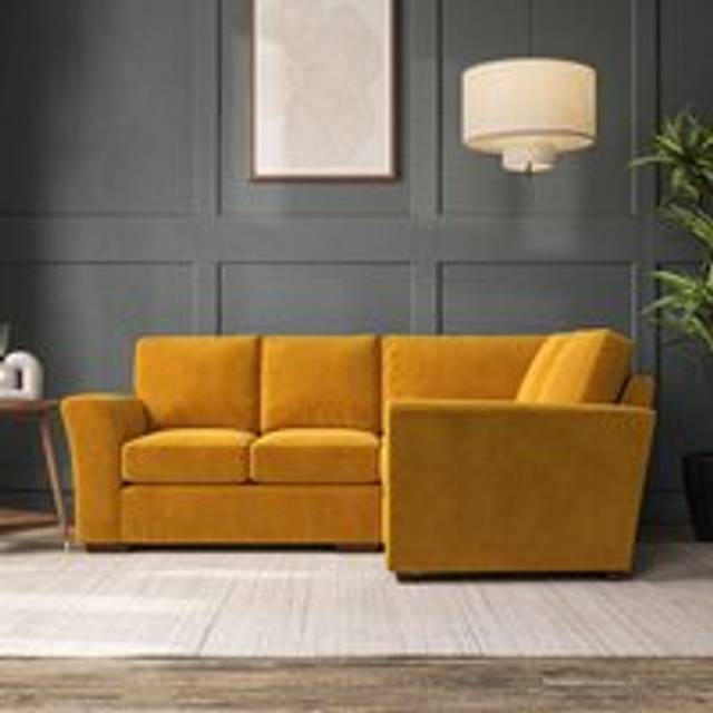 Lena Small Corner Sofa - Luxury Velvet Old Gold