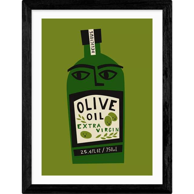 EAST END PRINTS Fox & Velvet 'Olive Oil' Framed Print