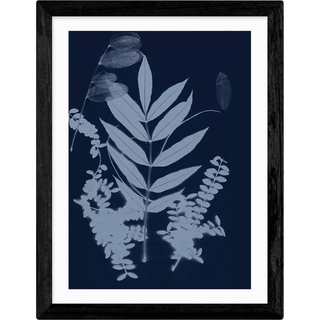 EAST END PRINTS Herald Black 'Cyano Foliage 1' Framed Print