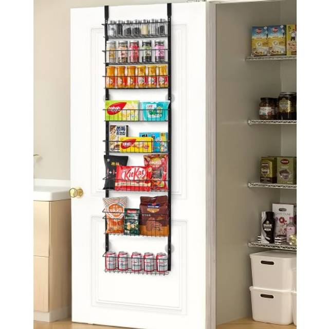 VEVOR 8-Tier Over the Door Pantry Organizer Hanging Storage Rack Adjustable