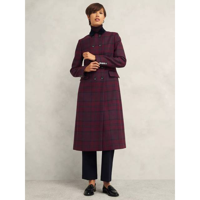 Hobbs Petite Patricia Check Wool Blend Coat, Multi