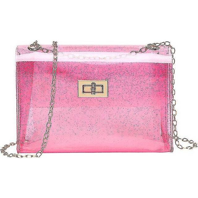 Transparent Women Crystal Pvc Material Clear Chain Jelly Bags Tote Handbag Messenger Shoulder Bag Lo
