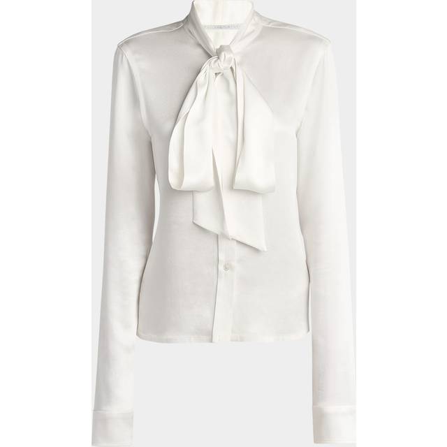 Stella McCartney Tie-neck satin blouse - white (UK 12)