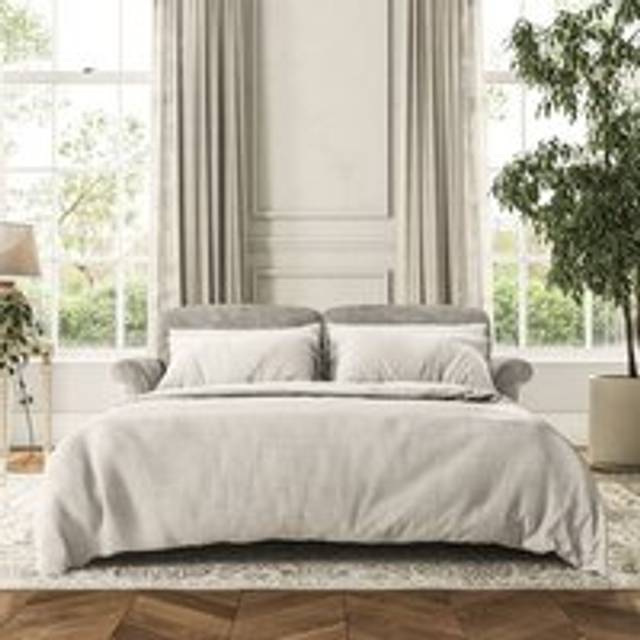Evie 2 Seater Sofa Bed - Chunky Chenille Silver