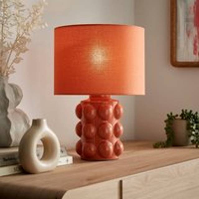 Bobble Retro Ceramic Table Lamp - Clay