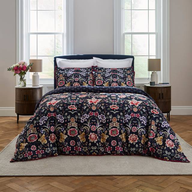 Dorma Midnight Garden Ink Duvet Cover and Pillowcase Set