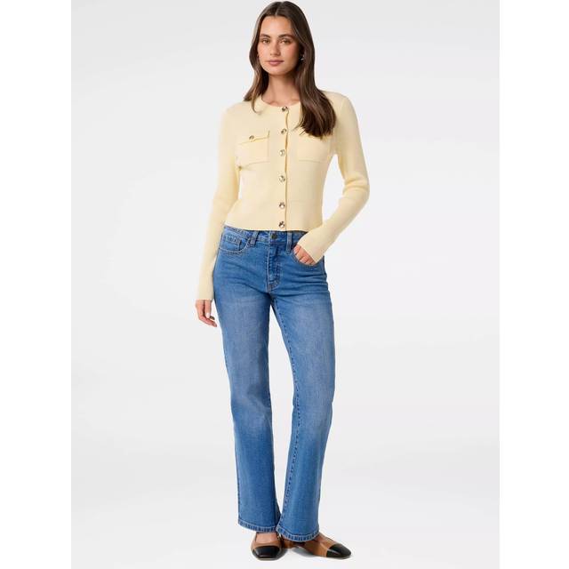 Forever New Delta Utility Knitted Cardigan, Vanilla