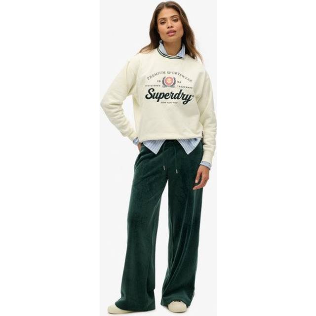 Superdry Country Club Velour Joggers, Enamel Green