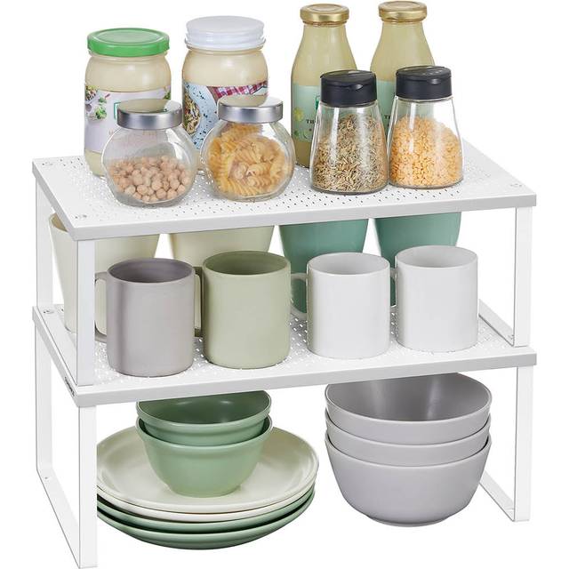 Spice Racks Set of 2, White