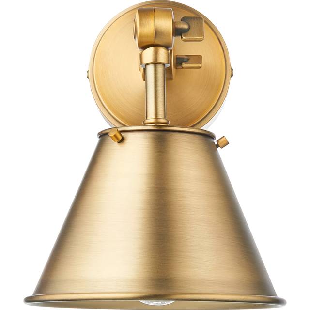 John Lewis Nicolas Adjustable Downlighter Wall Light, Brass