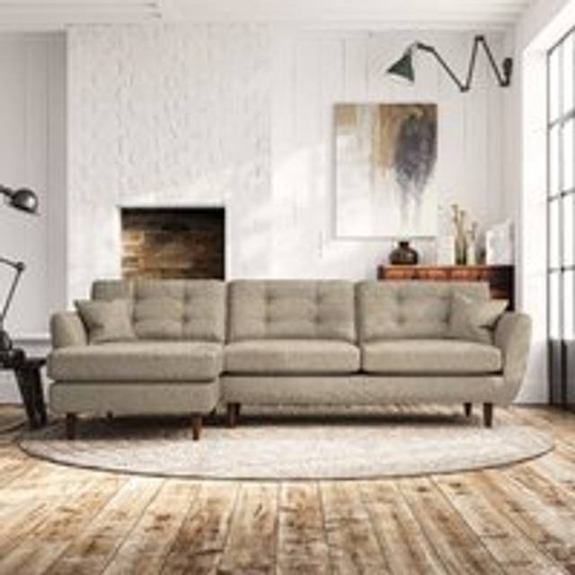 Anders 4 Seater Corner Chaise Sofa - Chunky Weave Honey