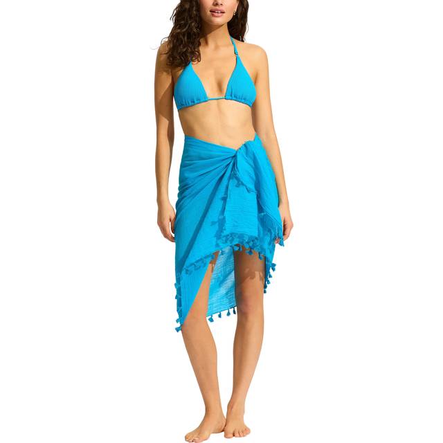 Seafolly Cotton Sarong, Turquoise