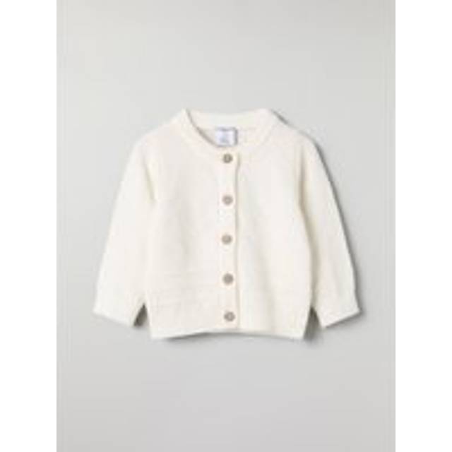 Polarn O. Pyret Baby Organic Cotton Cardigan, White