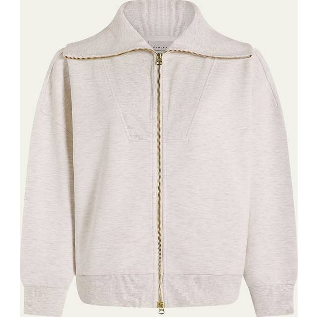Halley Zip Sweatshirt - Ivory Marl - Founded in 2015 by husband-and-wife duo Lara and Ben Mead, Varley provides activewear, outerwear, and everyday essentials you can rely on. The label's versatile pieces transcend seasons and trends, ensuring you’re always prepared for busy, on-the-go days.