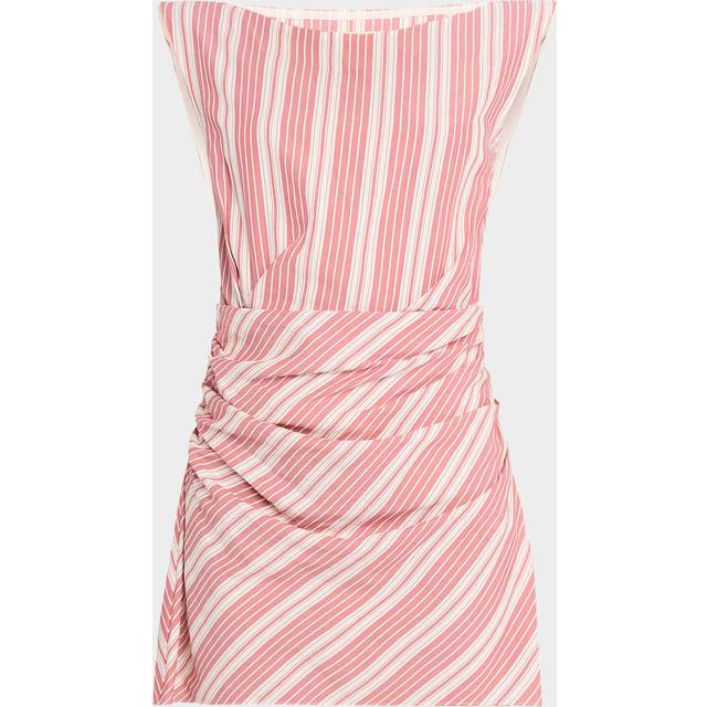 Reign Stripe Draped Mini Dress - CHERRY STRIPE - X-Large