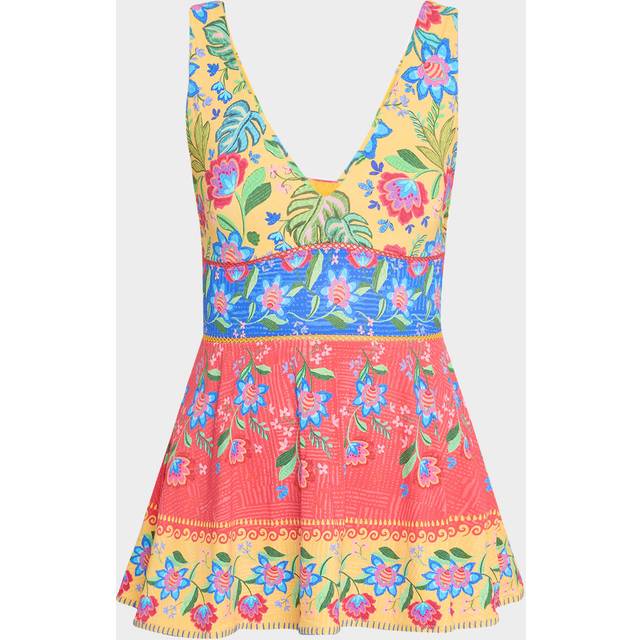 Floral Skirted One-Piece Swimsuit - ROUMBA ROO - Small