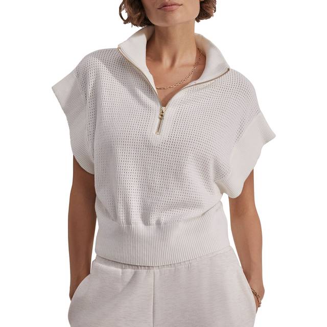 Fulton Cropped Knit Top - SNOW WHITE - Small