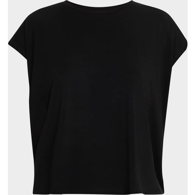 Crewneck Stretch Jersey Top - BLACK - 1X