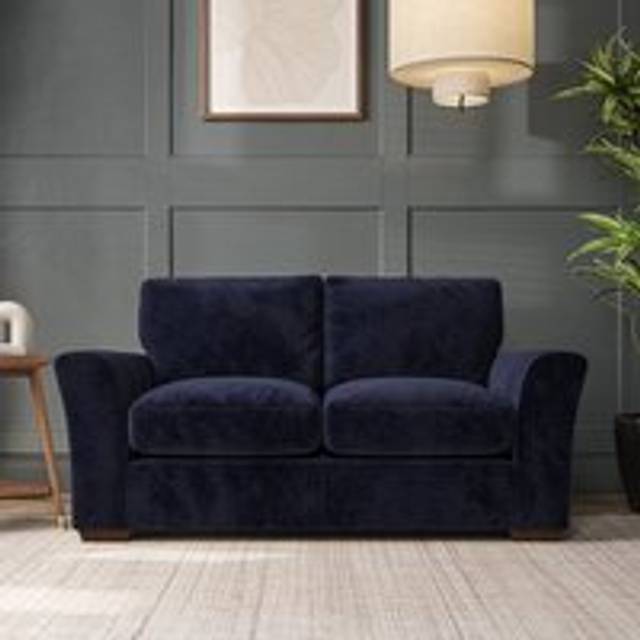 Lena Large 2 Seater Sofa - Luxury Chenille Luxe Navy