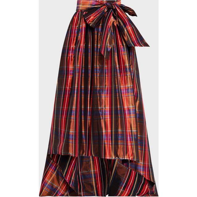 Kalina High-Low Plaid Maxi Skirt - MULTI - 10
