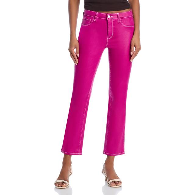 L'AGENCE Tati Coated Bootcut Jean In Festival Fuchsia/White Contrast Coated - 24