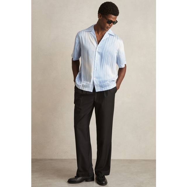Reiss Mendosa Regular Fit Stripe Shirt, Blue/Multi
