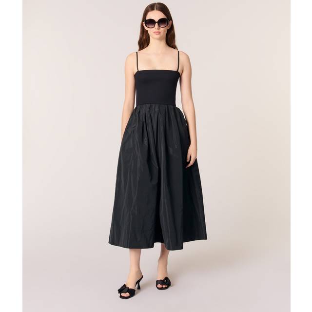 Robe Bustier En Maille Et Taffetas - Noir - Maje -  Matière principale bas: 100% polyesterMatière principale haut: 95% polyamide, 5% elasthanneDoublure haut: 82% polyamide, 18% elasthanne - Prêt-à-porter > Robes > Robes longues