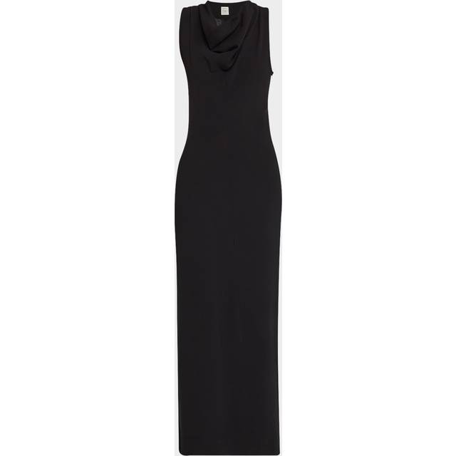 Toteme Draped wool-blend maxi dress - black (UK 14)