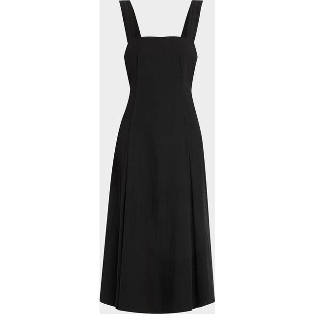 Sleeveless Linen-Blend Cami Dress - BLACK - 8