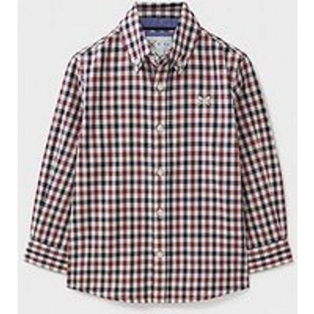 Crew Clothing Boys Long Sleeve Tattersal Twill Check Shirt - Navy, Navy, Size 7-8 Years - 7-8 YEARS