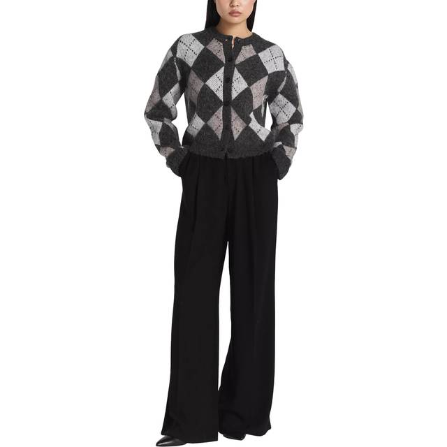 Filippa Argyle Cardigan - Grey Argyle - Craft your capsule wardrobe with everyday basics and denim designs from Swedish brand Twist and Tango. Effortlessly fusing ease and style, each timeless piece is sure to transcend seasons and become favourites in your daily edit.
