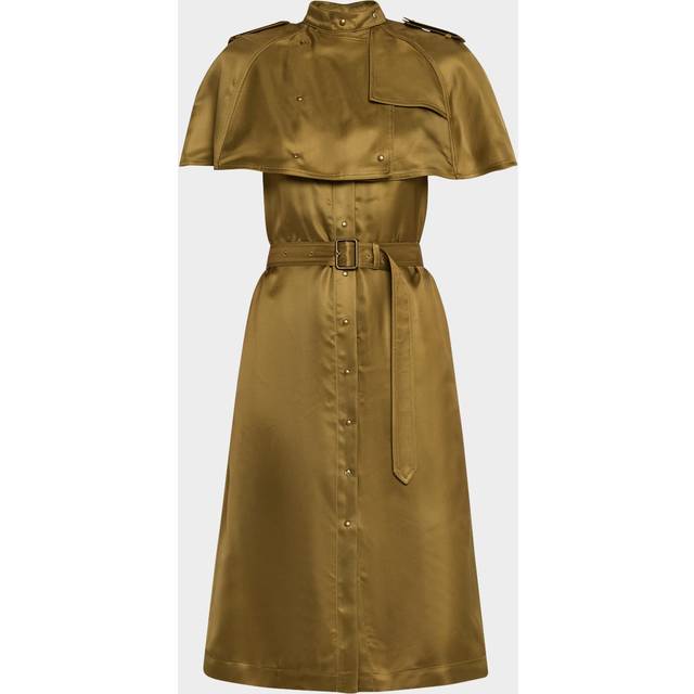 Belted Cape Viscose Trench Dress - WALRUS - 8