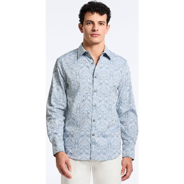 Robert Graham Robert Graham Highland Long Sleeve Button Down Shirt - SLATE BLUE (L)