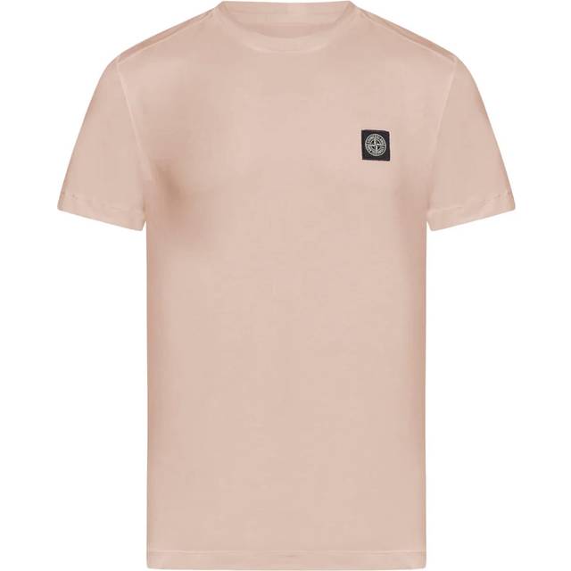 Stone Island, Toppar , Herr, S, Bomull, Rosa T-shirt och Pikétröja