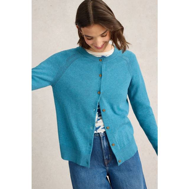 White Stuff Womens Mid Blue Lulu Cardigan - 10