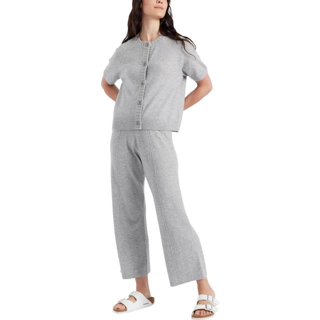 Women's chinti and parker track pants light-grey wool-cashmere cropped size xs-3