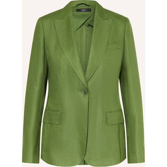 Weekend MaxMara Nalut Pure Linen Blazer, Green