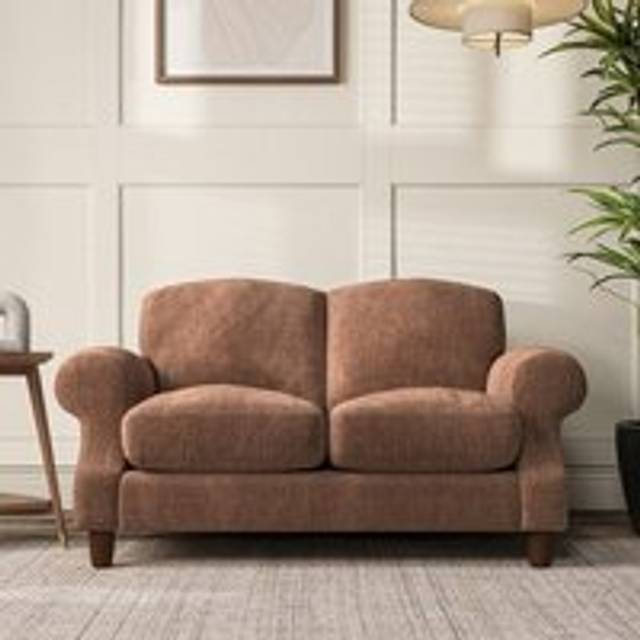 Ashford 2 Seater Sofa - Tonal Plush Chenille Soft Clay