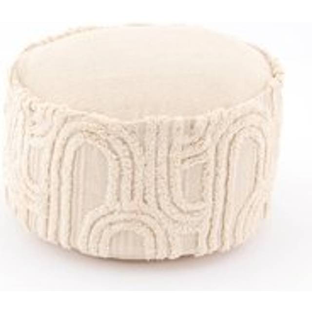 Curves Tufted Natural Pouffe