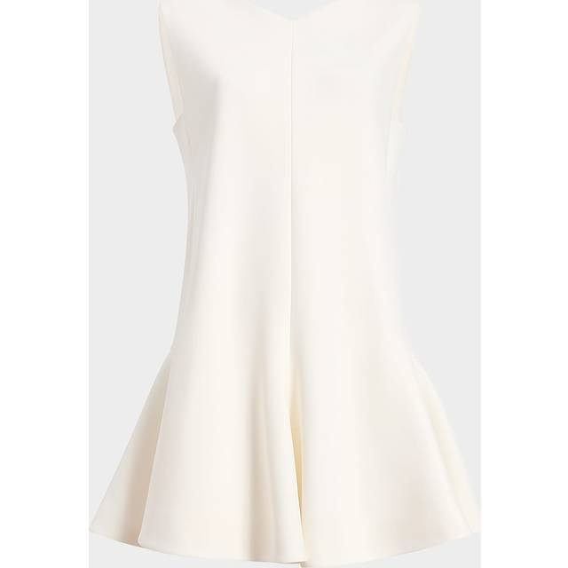 Mel V-Neck Low-Back Mini Dress - CHALK - 4