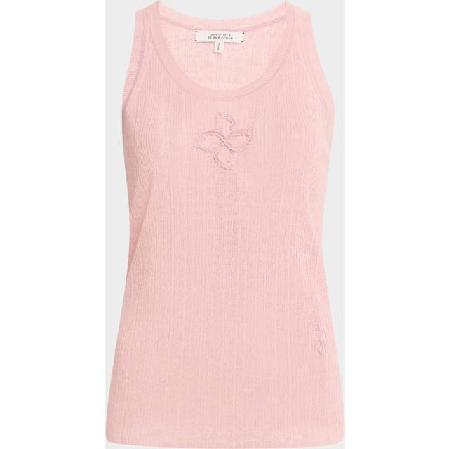 Summer Ease Sheer Ribbed Tank Top - ROSE - 2 (US 4)