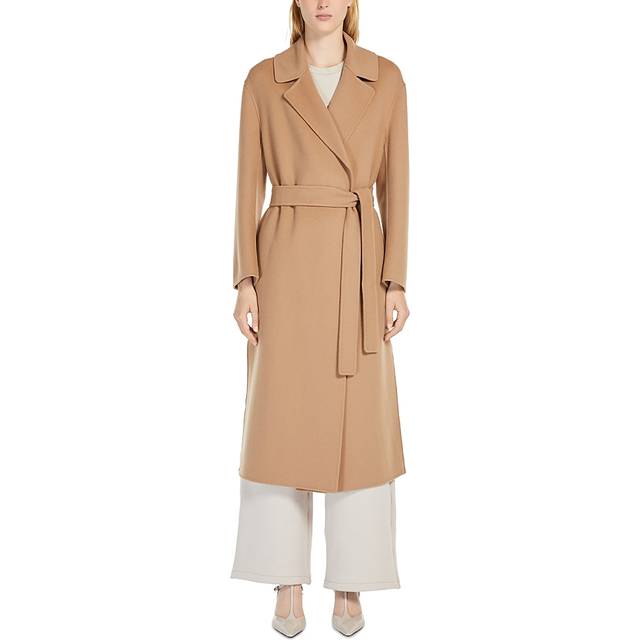Brown Wool Coat with Belt