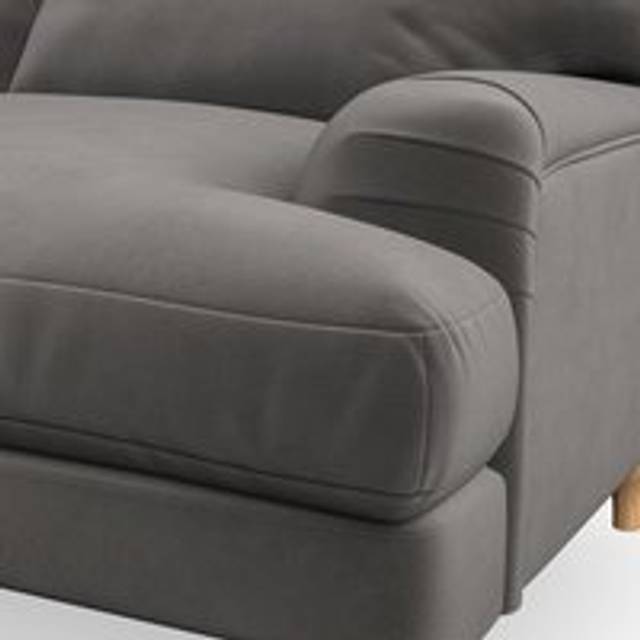 Darwin 4 Seater Corner Chaise Sofa - House Velvet Charcoal