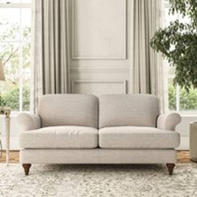 Evie Large 2 Seater Sofa - Chunky Tonal Weave Natural