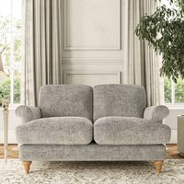 Evie 2 Seater Sofa - Chunky Chenille Silver